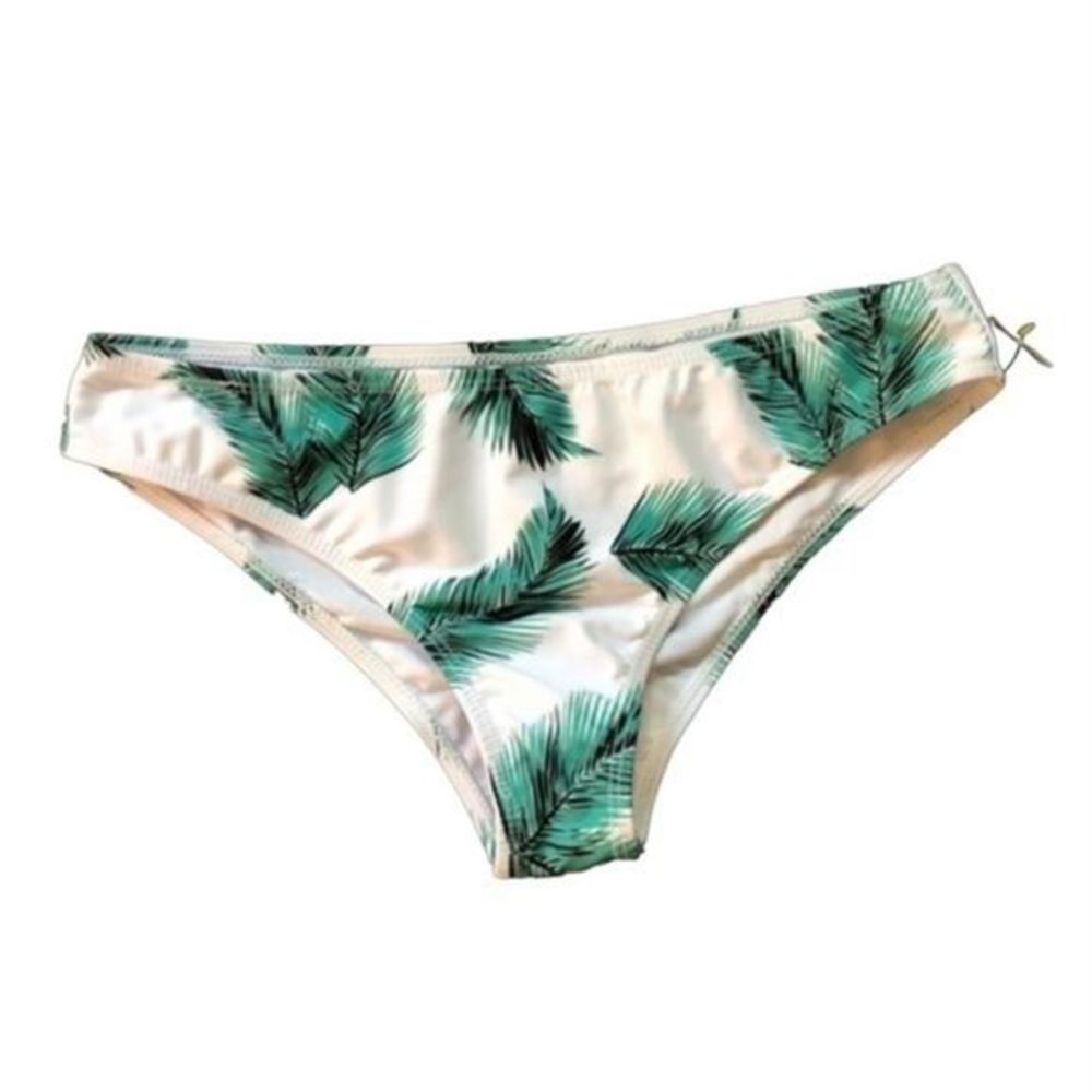 Shein green leaf Bikini Bottoms Juniors (L)